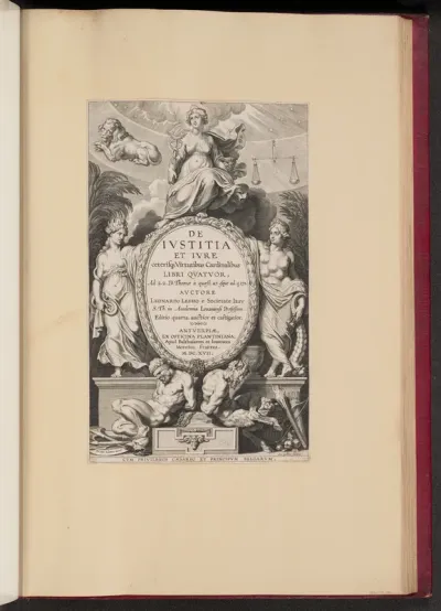 Title Page for Leonard Lessius, De Ivstitia et Ivre...