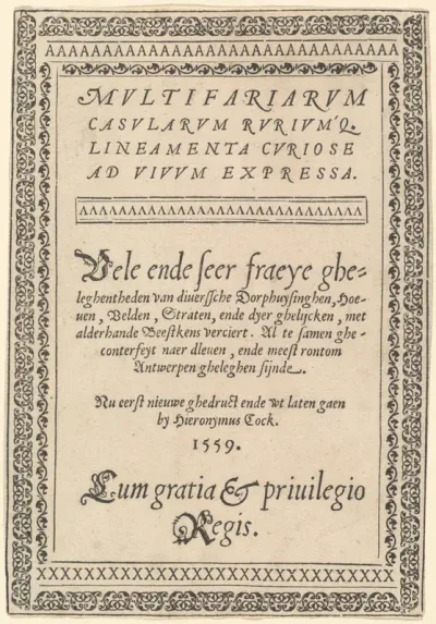 Title Page for "Multifariarum Casularum"