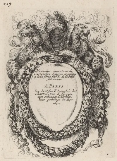 Title Page for 'Nouvelles inventions de Cartouches'