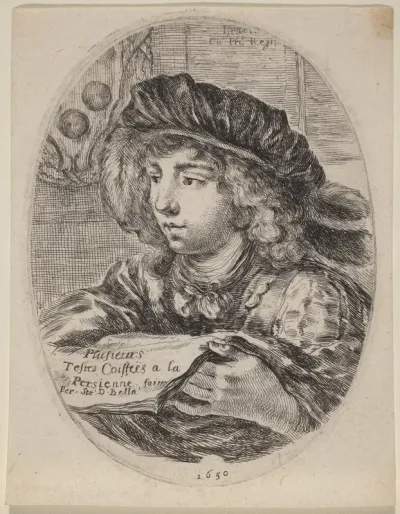 Title Page for "Plusieurs Testes Coiffées a la Persienne"