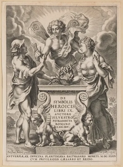 Title Page for Silvester Pietrasanta, De Symbolis Heroicis