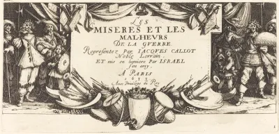 Title Page for "The Large Miseries of War"