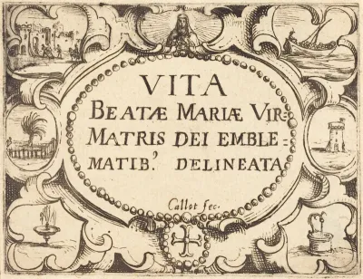 Title Page for "The Life of the Virgin in Emblems"