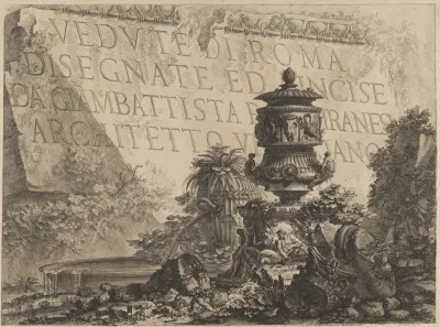 Title page for "Vedute di Roma"