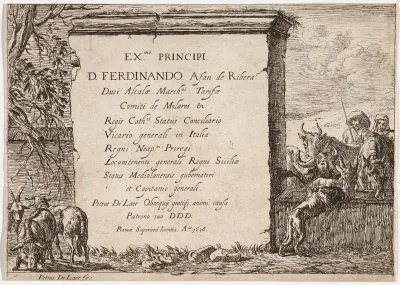 Title page - from a series of eight prints with animals
