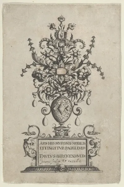 Title Page, from Ars His Myronis Nobilis Effingitus Pagellulis
