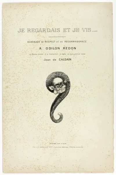 Title Page, from Je regardais et je vis...