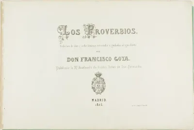 Title Page from Los Proverbios