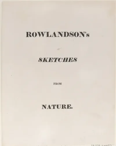 Title page, from "Sketches from Nature"