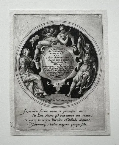 Title-page, from Speculum Illustrium Feminarum