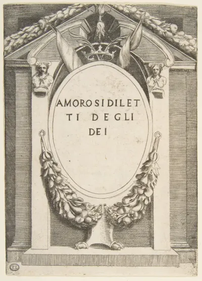 Title page from "The Loves of the Gods"