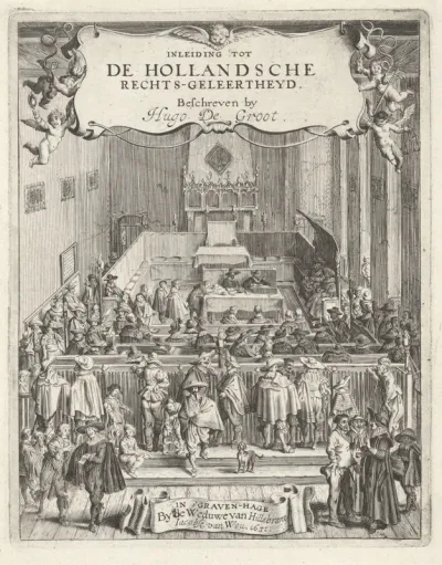 Title Page of Inleiding tot de Hollandsche Rechtsgeleertheyt
