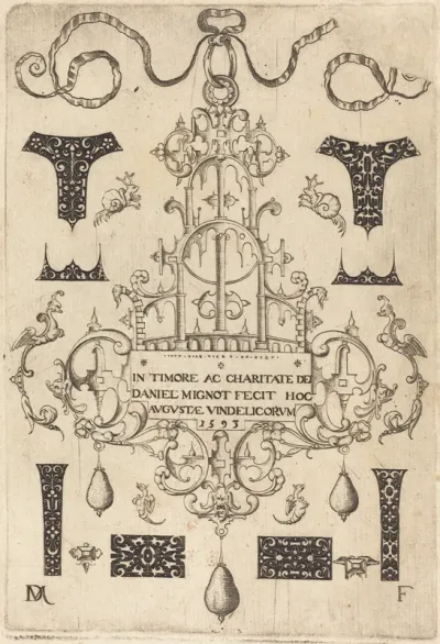 Title Page: Pendant, Surrounded by Eight Small Studs