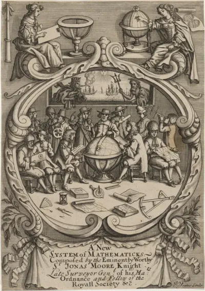 Title Page to A New System of Mathematicks, Composed by Sir Jonas Moore, Knight