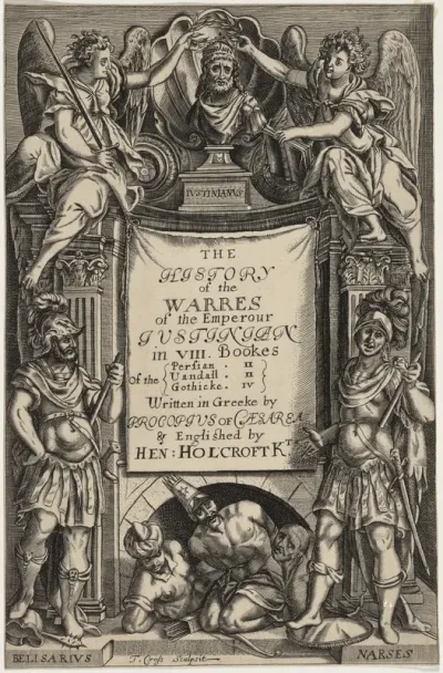 Title Page to History of the Warres of the Emperour Justinian