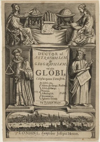 Title Page to J. Moxon, Ductor ad Astronomianet Geographiam