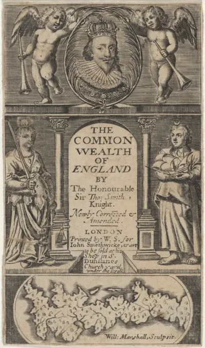 Title Page to Sir Thomas Smith, The Commonwealth of England