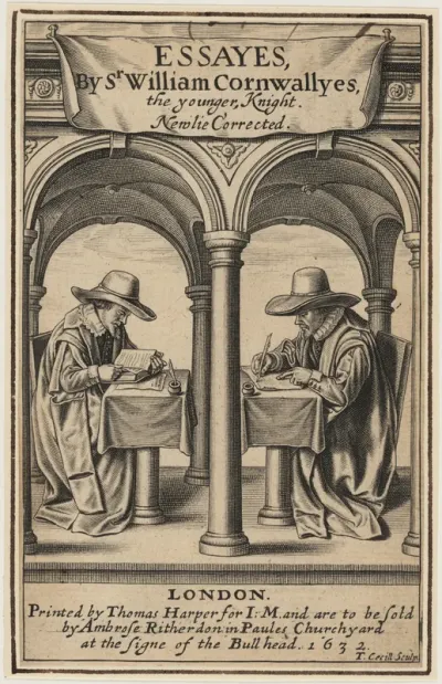 Title Page to Sir William Cornwally's Essays