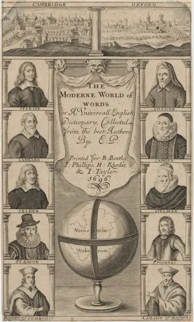 Title Page to the Moderne World of Words, or A Universal English Dictionary