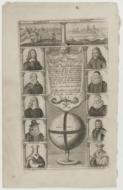 Title Page to The New World of Words or A General English Dictionary