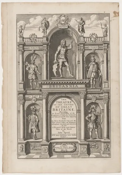 Title Page to "The Theatre of the Empire of Great Britaine" by John Speed
