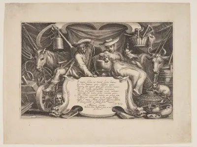 Title-plate, from Landscapes with Farmhouses
