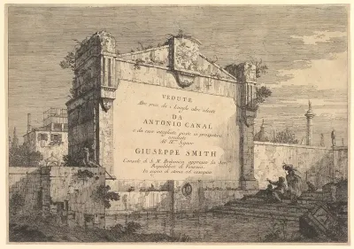 Title plate of "Vedute altre prese da i luoghi altre ideate"
