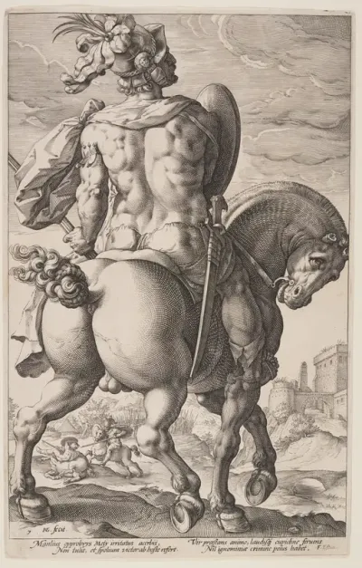 Titus Manlius on Horseback, from The Roman Heroes