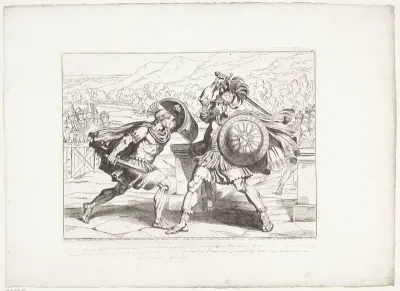 Titus Manlius Torquatus in gevecht met een grote Galliër
