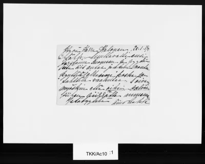 TKK/Ac10, Ackté, Aino, 28.01.1901