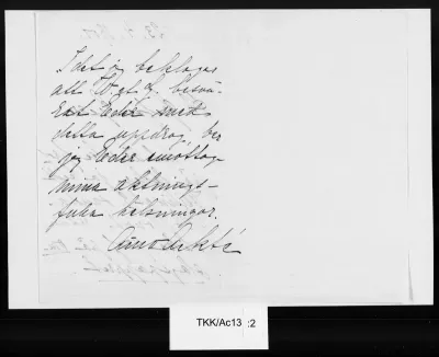 TKK/Ac13, Ackté, Aino, 23.04.1901