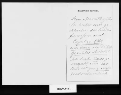 TKK/Ad15, Adlerberg, [Nikolai?], s.d.