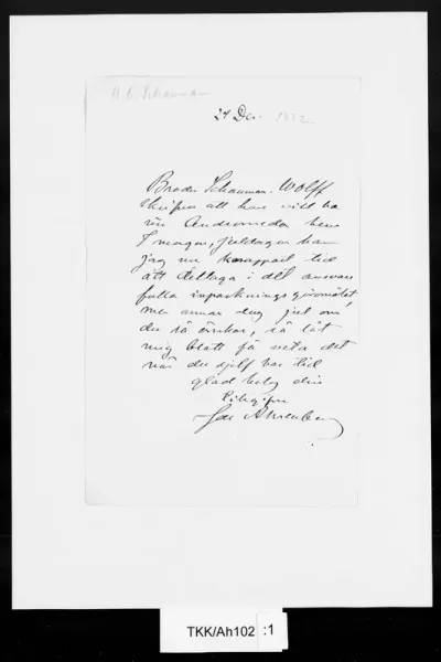 TKK/Ah102, Ahrenberg, Jac. [Johan Jacob], 24.12.1882