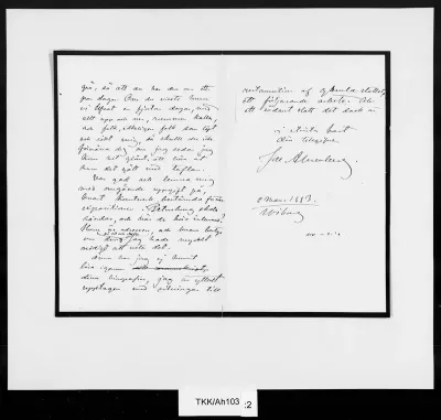 TKK/Ah103, Ahrenberg, Jac. [Johan Jacob], 2.3.1883
