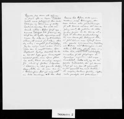 TKK/Ah111, Ahrenberg, Jac. [Johan Jacob], 10.2.1884