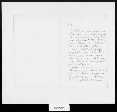 TKK/Ah74, Aho, Juhani, 4.4.1894