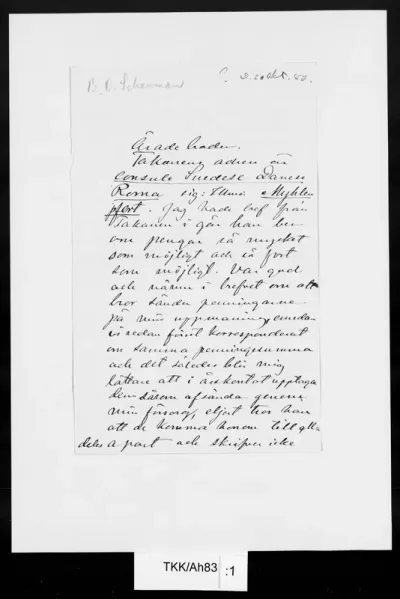 TKK/Ah83, Ahrenberg, Jac. [Johan Jacob], 20.10.1880?