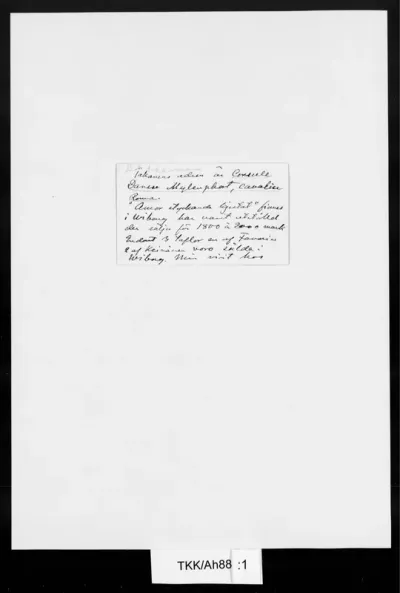 TKK/Ah88, Ahrenberg, Jac. [Johan Jacob], 20.12.1881