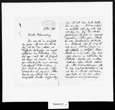 TKK/Ar157, Arborelius, Olof, 19.12.1901
