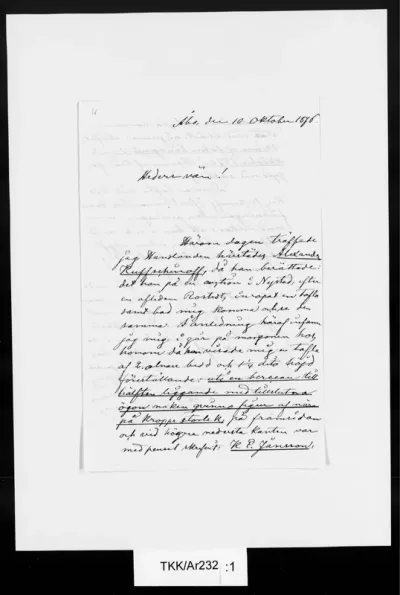 TKK/Ar232, Arvidson, Carl, 10.10.1876