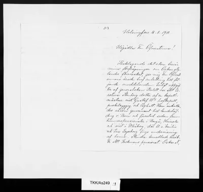 TKK/As249, Aspelin, Johan Reinhold, 16.08.1912