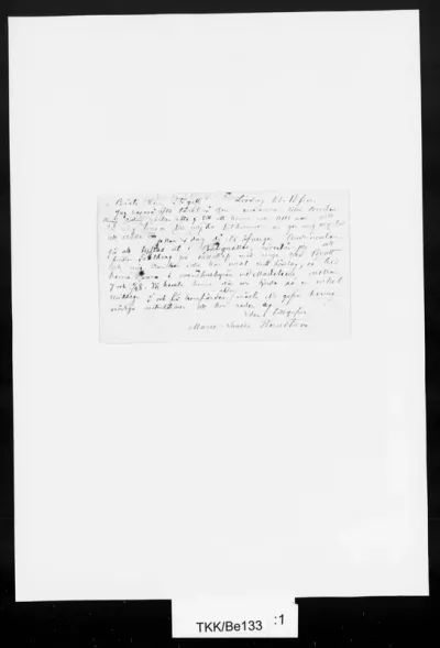 TKK/Be133, Berndtson, Marie-Louise, 11.2.1899