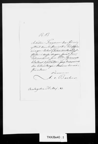 TKK/Be40, Becker, Adolf von, 30.5.1883