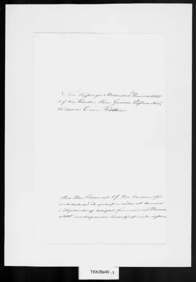 TKK/Be49, Becker, Adolf von / Diverse: Virkavapausanomus