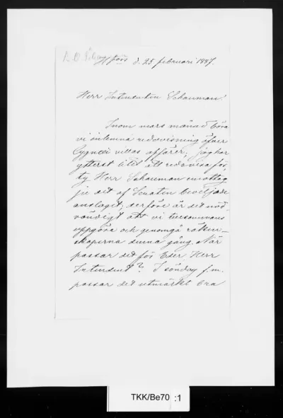 TKK/Be70, Bergbom, Emilie, 25.2.1887