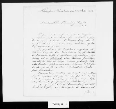 TKK/Bj137, Björklund, K. M., 22.10.1902