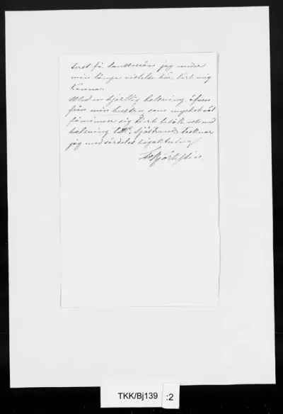 TKK/Bj139, Björkstén, F. von, 27.12.1884