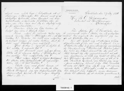TKK/Bl140, Blanch, Theodor / Kongl. Hof-Konsthandl., 29.5.1886