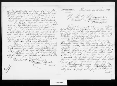 TKK/Bl142, Blanch, Theodor / Kongl. Hof-Konsthandl., 15.7.1886