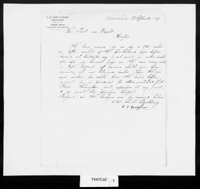 TKK/Ca2, Carlström, C. E., 17.9.1879